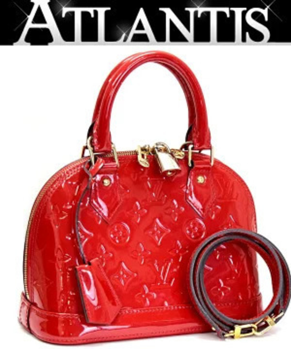Louis Vuitton Alma bag Vernis Cerise Red